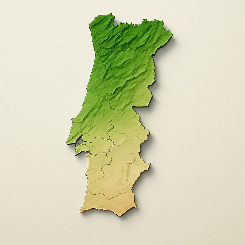 Mapa de Portugal da Zona de Atuação